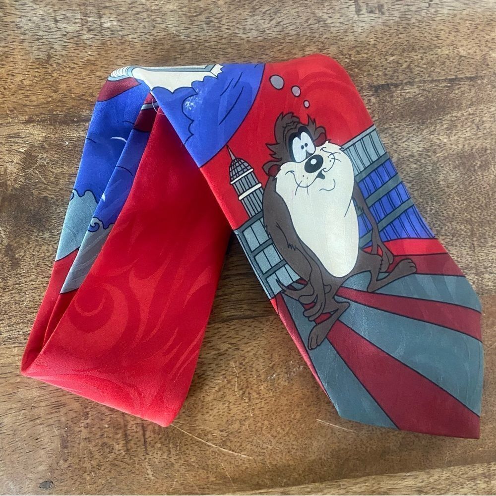 Tasmanian Devil silk neck tie